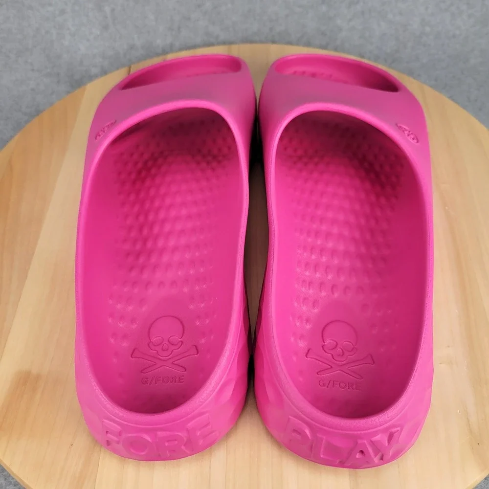 G/FORE G-Slide Street Sandals Mens 9 Womens 11 Pink Fore Play Foam Slides G4